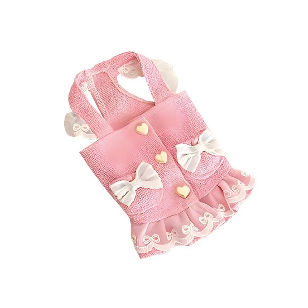 Ropa Para Perros Vestido Lazos Rosado - Talla S Ropa Para Perros Vestido Lazos Rosado - Talla S