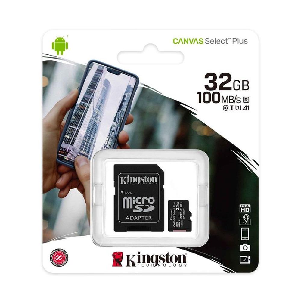 Memoria Micro SD Kingston CANVAS 32GB Clase 10 UHS-I 100MBS