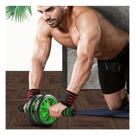 Rodillo para Abdominal y Tapete de Tono Verde Y+Agendita