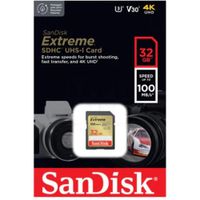 Memoria SD Sandisk Extreme 32GB 4k UHS-I Clase-10 U3 100mbs