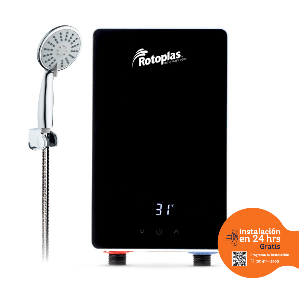 Rapiducha Eléctrica Rotoplas New Compact 4500W Negro