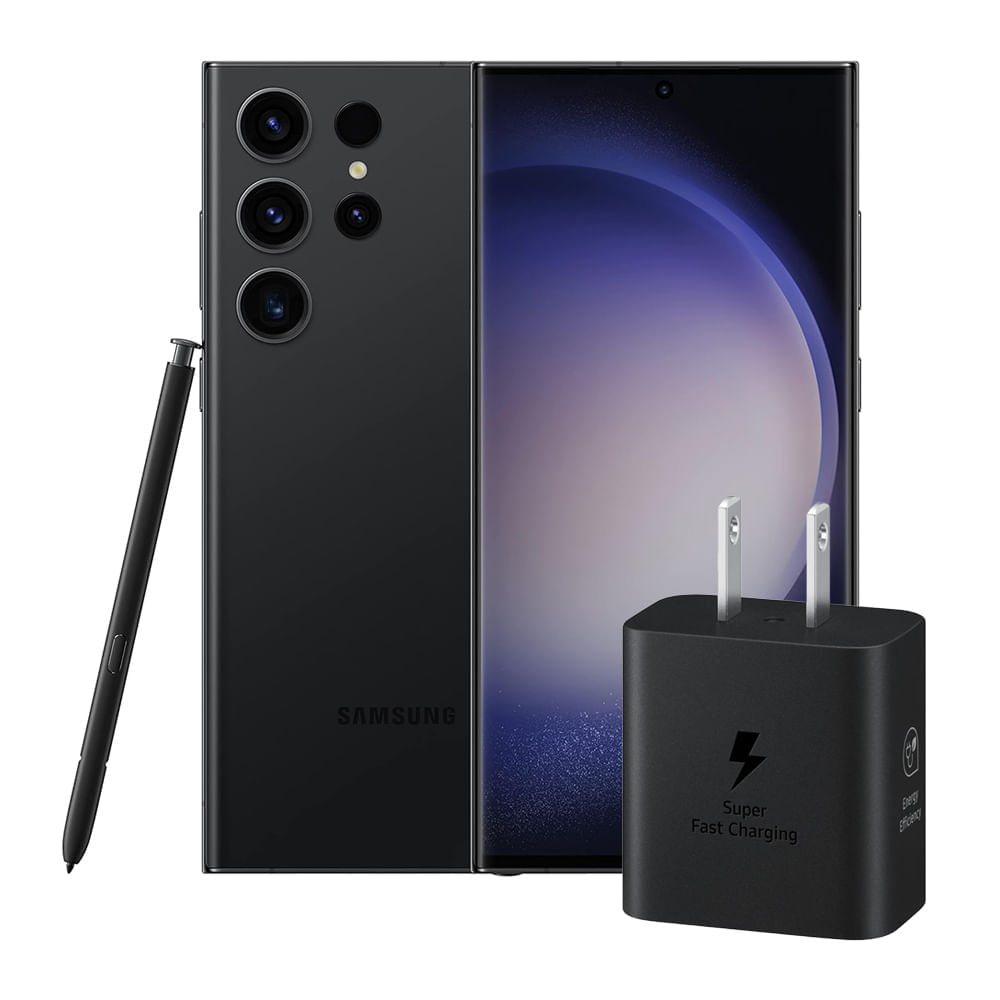 Celular Samsung Galaxy S23 Ultra 5G 256GB Negro + Cargador USB-C 25W