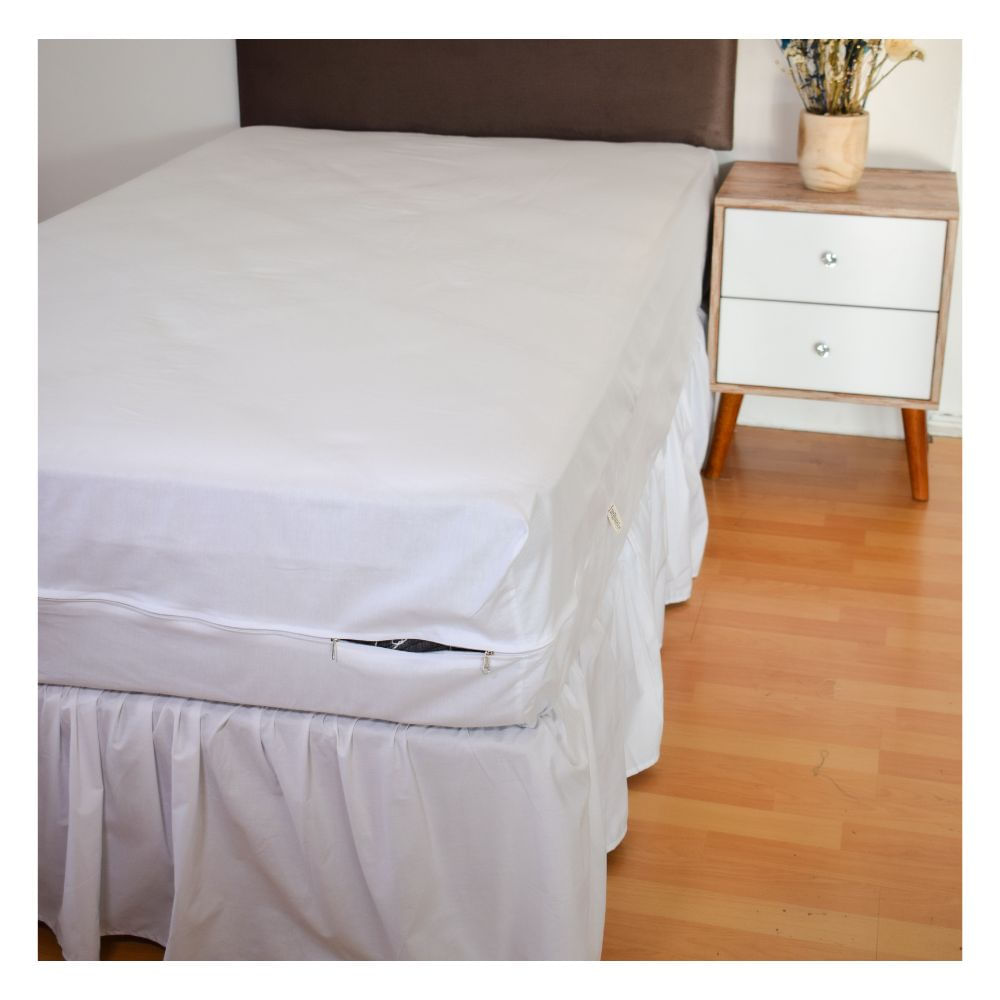 Forro de colchón 100 % algodón bramante king blanco Lima Tienda