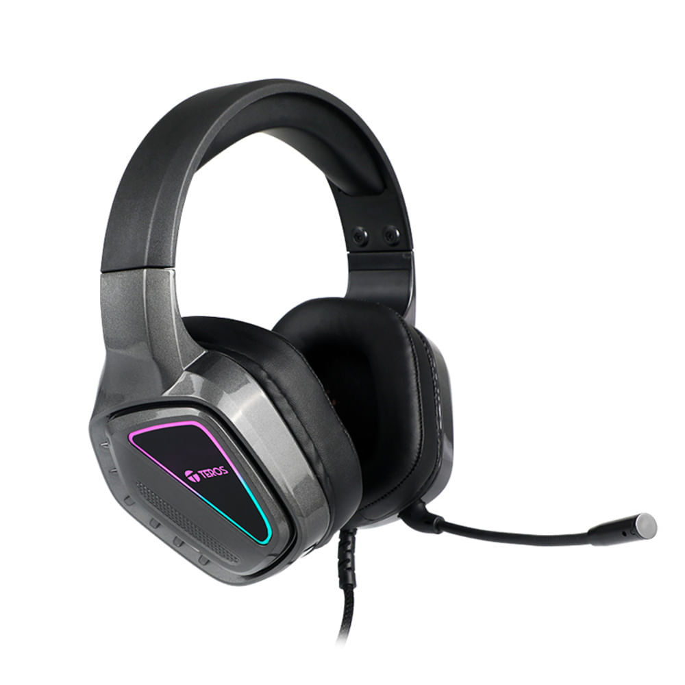 Auriculares Gaming TEROS TE-8171N Estéreo Micrófono Luces RGB TEROS