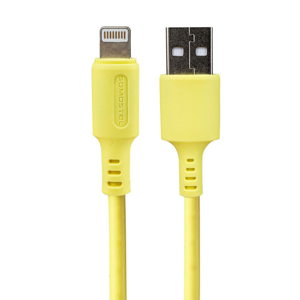 Cable Cargador USB A Lightning Bp06 Amarillo Somostel