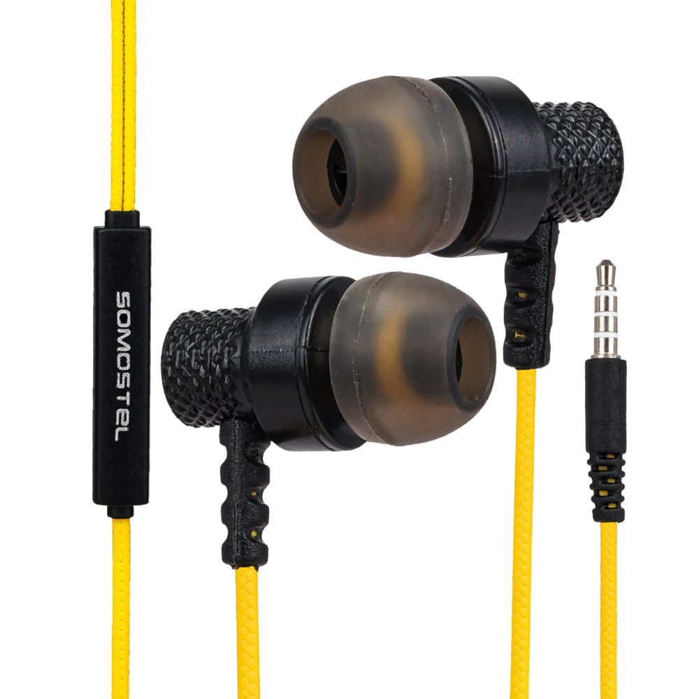 Audífono In Ear CS10 Amarillo Somostel Alámbrico ABS