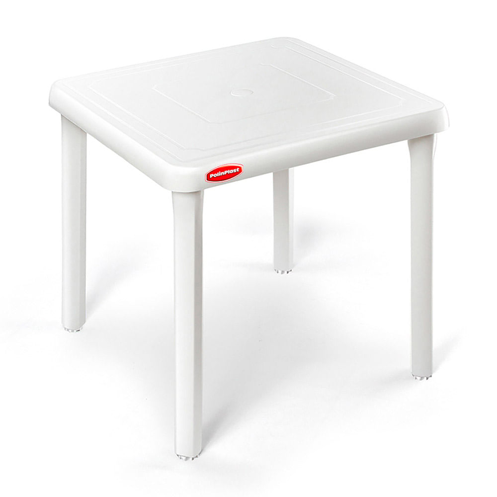 Mesa de Plástico Polinplast Inka Cuadrada Blanca