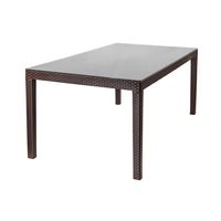 Mesa de Plástico Reyplast Tavarua Ratán 145x85 Marrón Moro