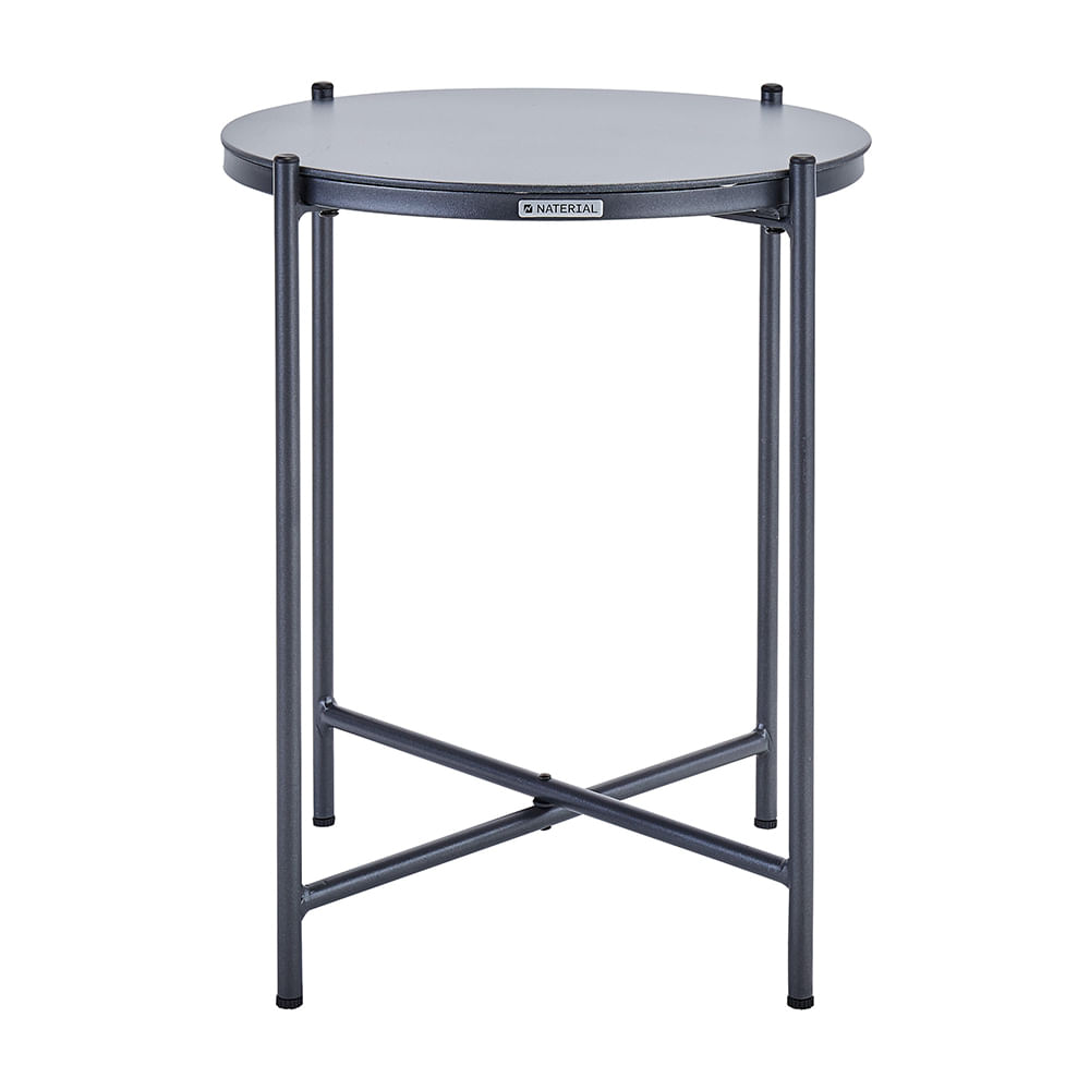 Mesa auxiliar gris oscuro Mobis de 45x53cm Naterial
