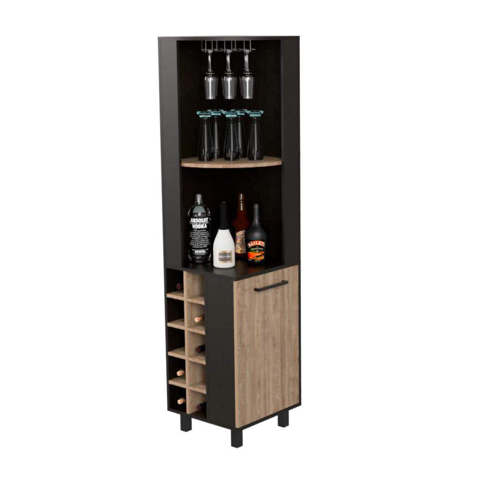 Bar Esquinero Kaia Negro Melamina Tuhome