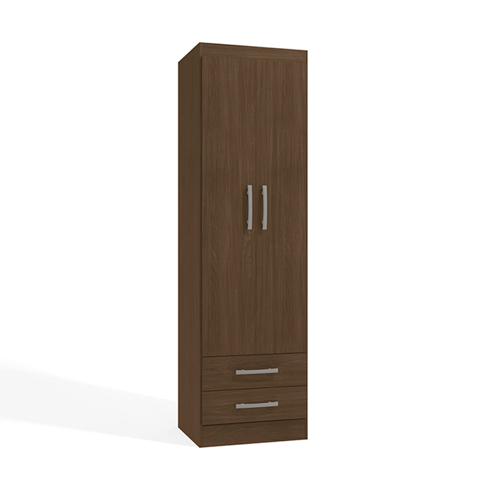 Ropero MDP Jacaranda Orange Modelo Cali 2 Puertas 2 Cajones Marrón