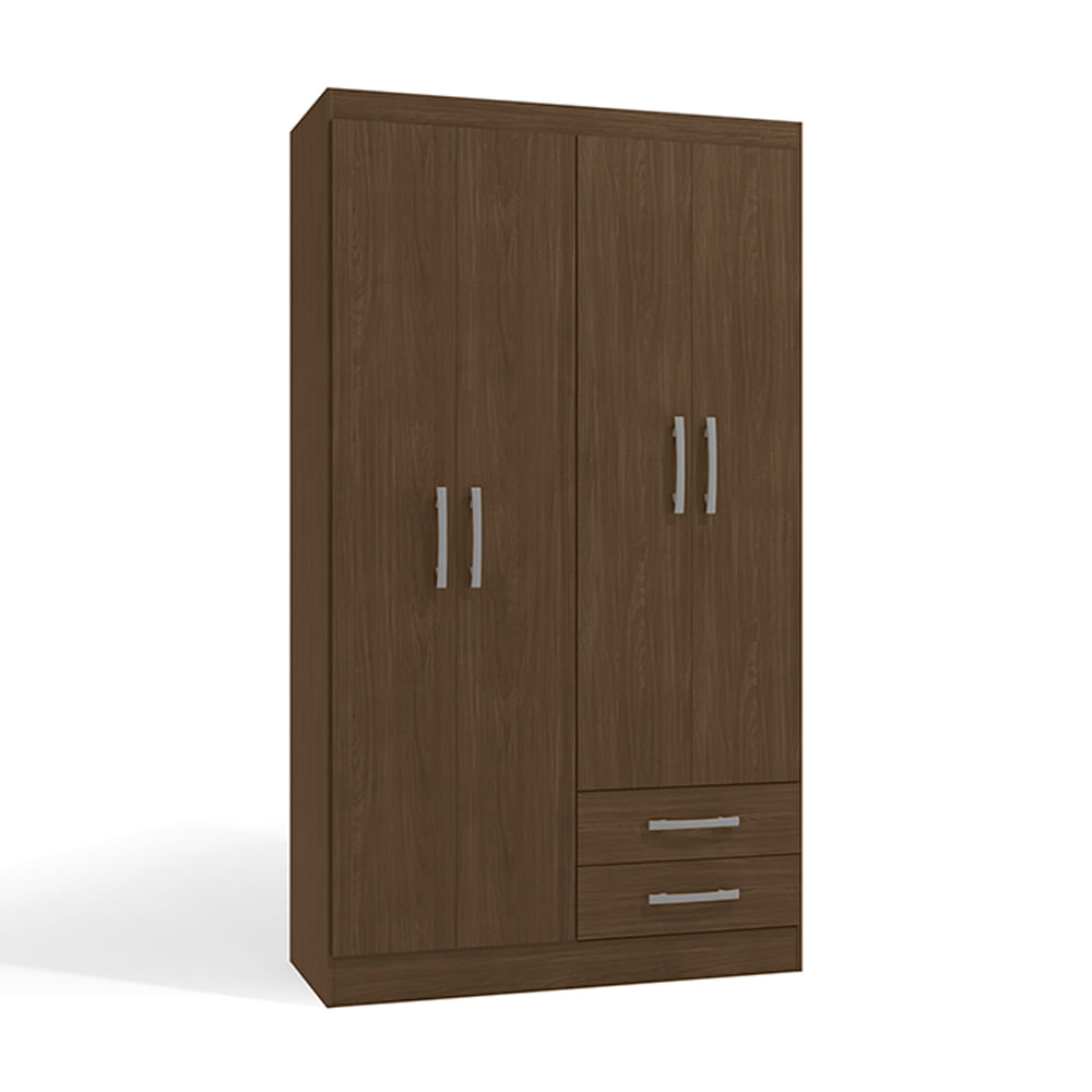 Ropero Cali 4 Puertas 2 Cajones 2 Repisas MDP Jacaranda Orange