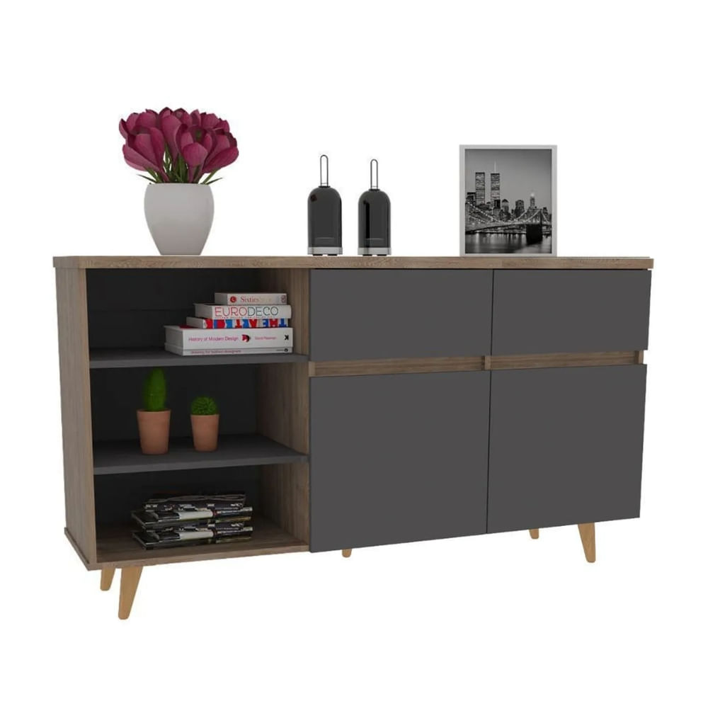 Aparador Melamina Tuhome Modelo Salem 140.1cm