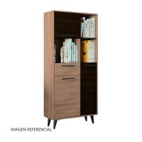 Biblioteca Melamina Bilbao Tuhome Negro de 72cm