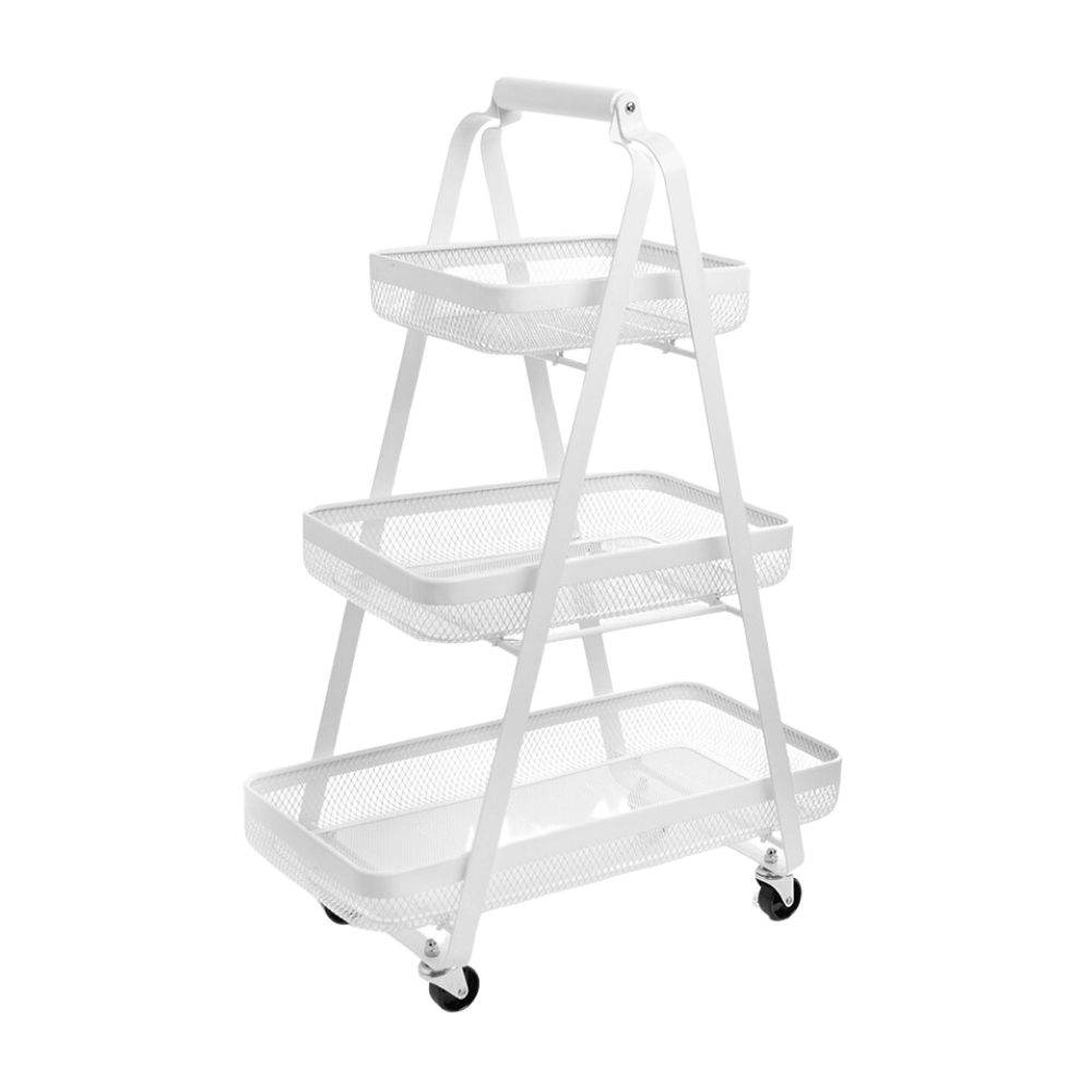 Carrito Organizador Hierro Orange Blanco 3 Niveles