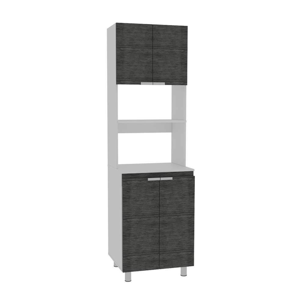 Mueble microondas Fendi - Roble Gris/Blanco Tuhome