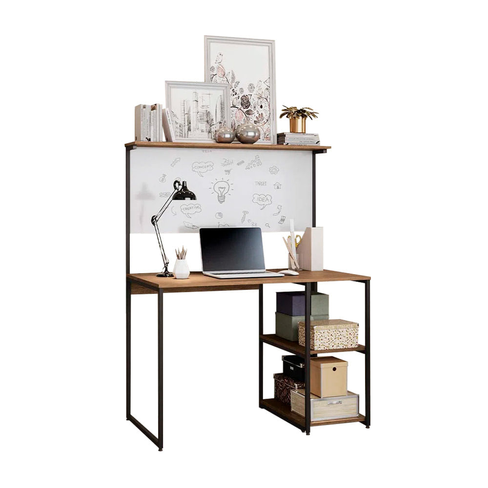 Escritorio Pizarra London 108cm Maple Metal Orange