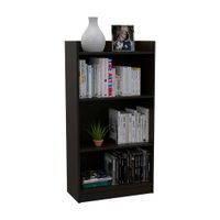 Biblioteca Office Melamina Tuhome Negro Amaderado