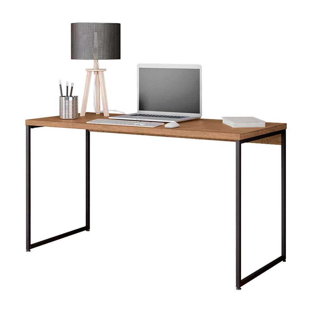 Escritorio London Maple Metal Orange 136cm