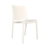 Silla de Diseño Decorativo Kiro Polipropileno/Madera Blanco Bonno