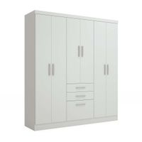 Ropero Lua 7 Puertas 2 Cajones MDP Blanco Orange