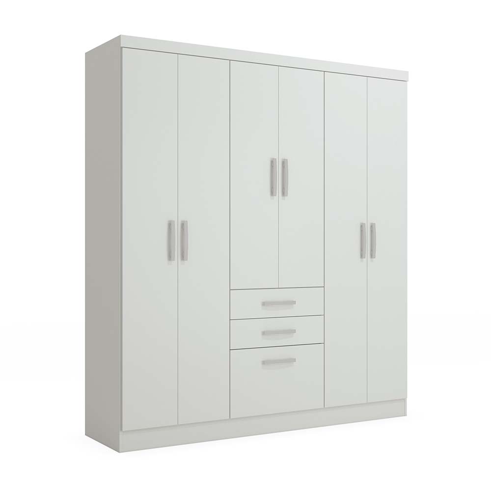 Ropero Lua 7 Puertas 2 Cajones MDP Blanco Orange