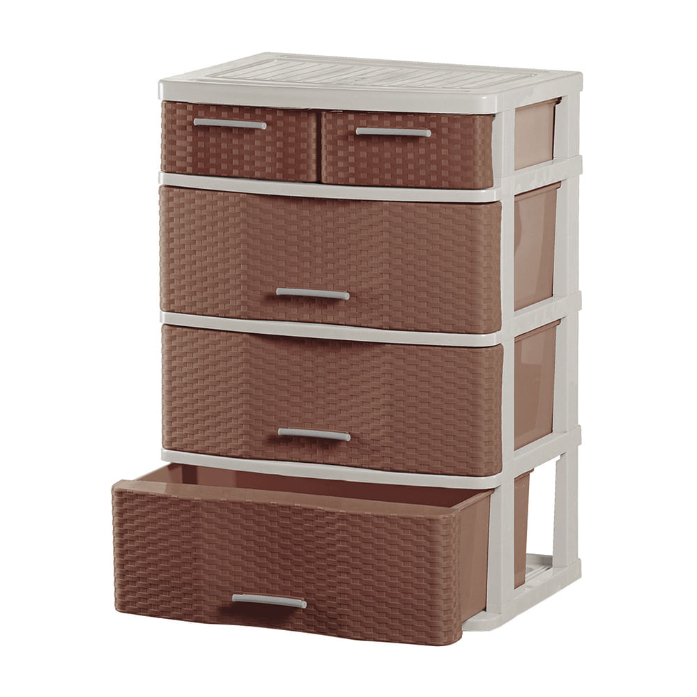 Cómoda Organizadora Polinplast Comodina #4 Beige Cerezo