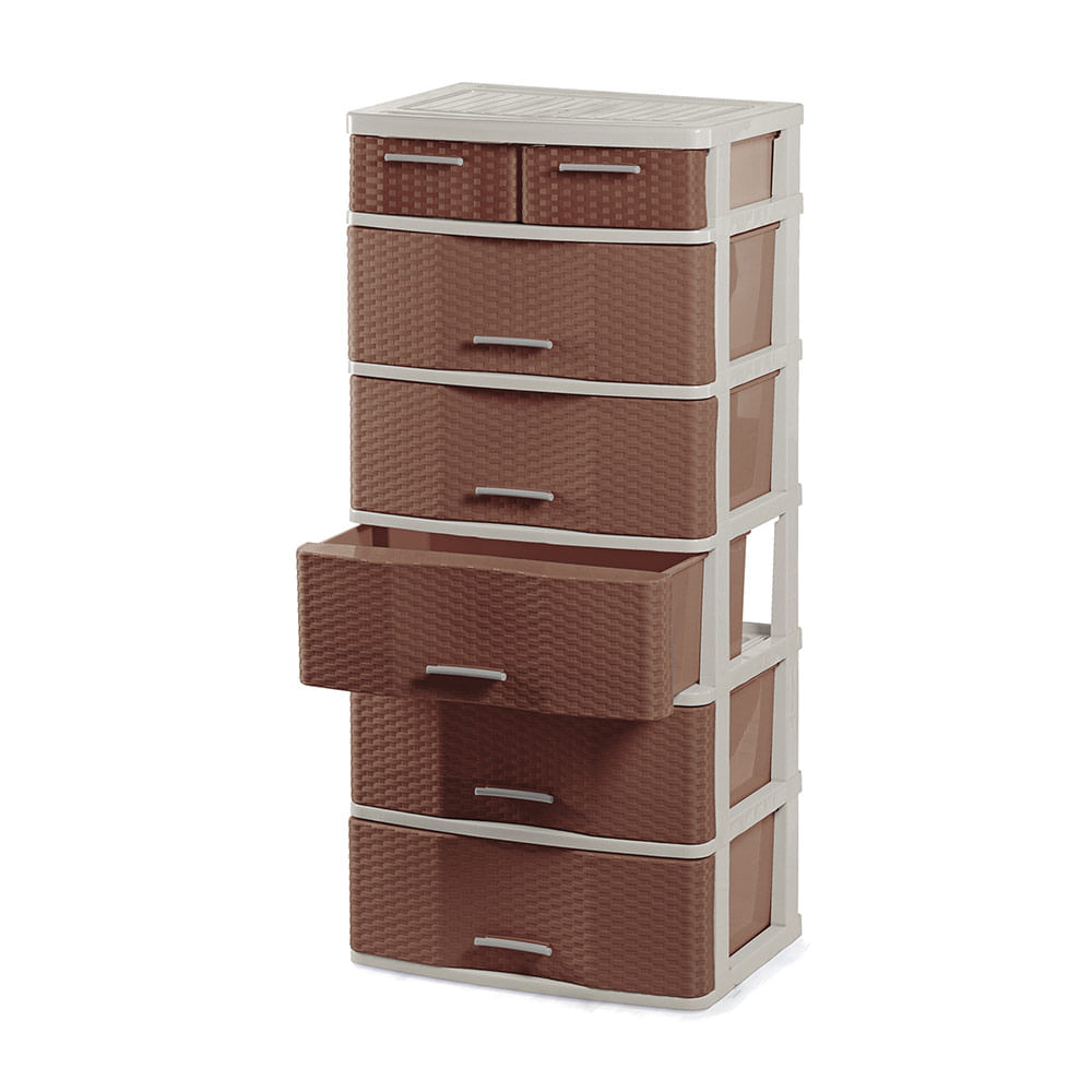 Cómoda Organizadora Polinplast Comodina #6 Beige Cerezo