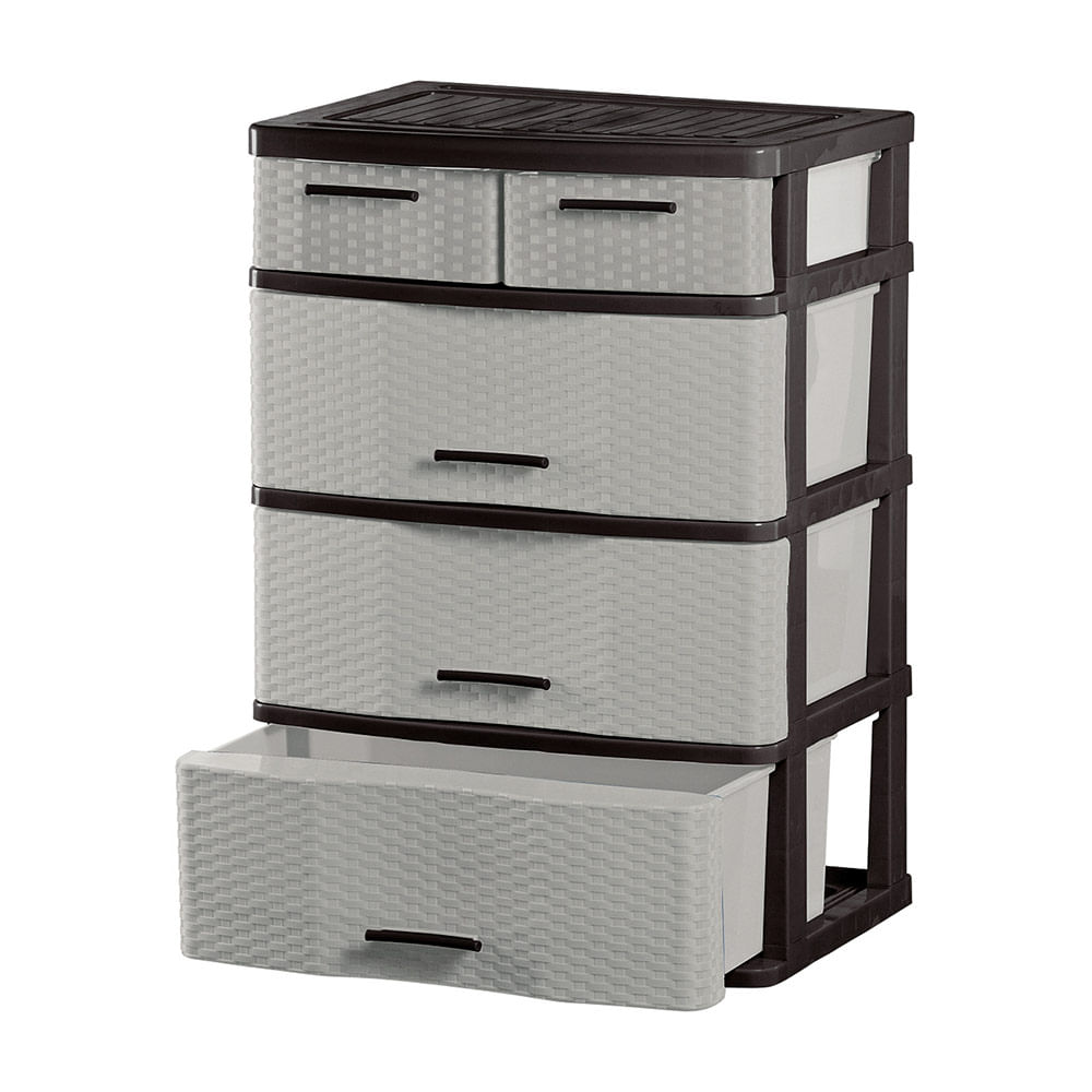 Cómoda Organizadora Polinplast Comodina #4 Marrón Beige