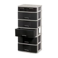 Cómoda Organizadora Polinplast Comodina #6 Mimbre Ratán Beige Marrón