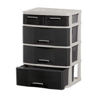 Cómoda Organizadora Polinplast Comodina #4 Marrón 55x40x79.5cm