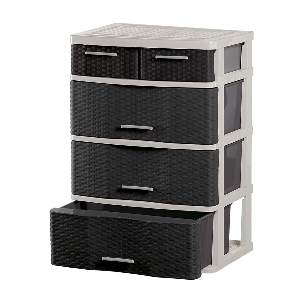 Cómoda Organizadora Polinplast Comodina #4 Marrón 55x40x79.5cm