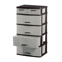 Cómoda Organizadora Polinplast Comodina #5 Marrón Beige de Polipropileno