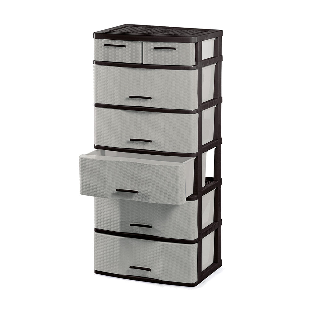 Cómoda Organizadora Polinplast Comodina #6 Marrón Beige de 55cm