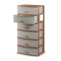 Cómoda Organizadora Happy #6 Cerezo Beige Polinplast