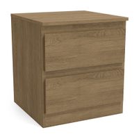 Velador Viena 2 cajones sin tirador Maple Orange