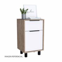 Velador Kaia Miel Tuhome 1 cajón 1 puerta Melamine 41cm