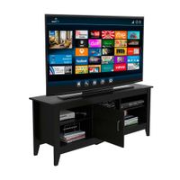 Mesa para tv 65"" Essential con puerta Negro Tuhome