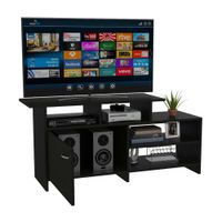Mesa para tv 40"" Lima Negro Amaderado Tuhome