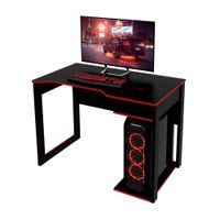 Escritorio de Oficina Melamina Negro/Rojo Thonet Bonno