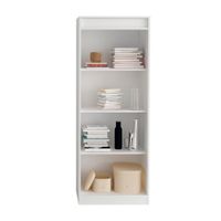 Biblioteca Melamina Bonno Burdeos Blanco 60x160.5x36.5cm