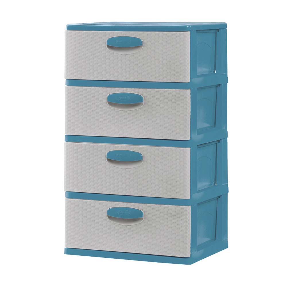 Cómoda Organizadora Plástica Polinplast #4 Beige Celeste