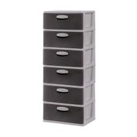 Cómoda Organizadora Polinplast #6 Marrón Beige de Plástico