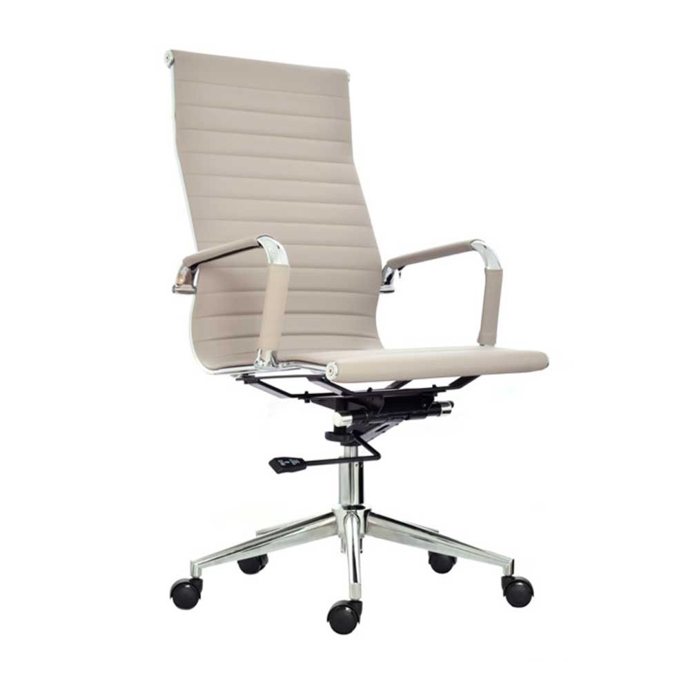 Silla de Oficina Giratoria Bonno Pste Boss en Cuero PU Marrón