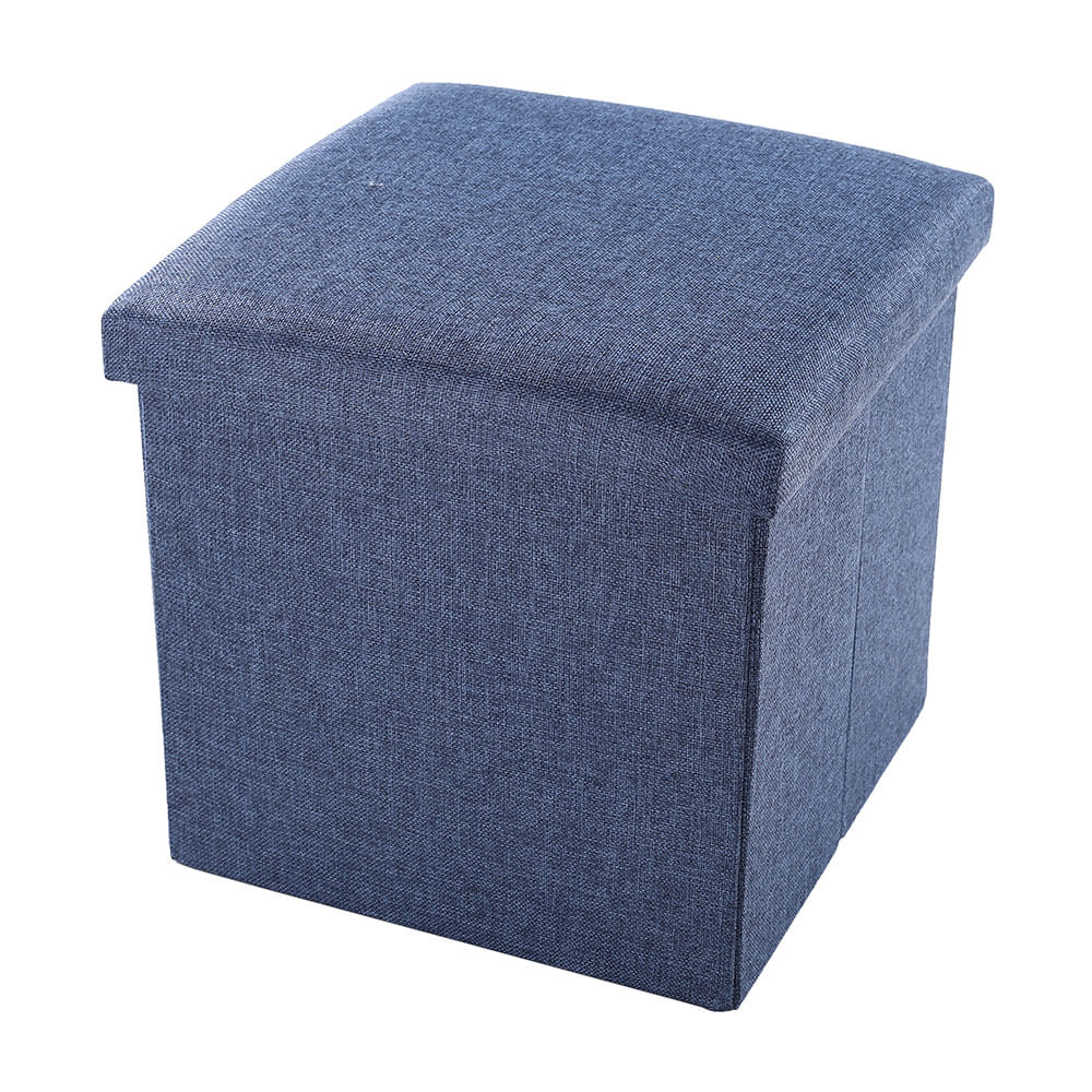 Puff Lotus Tela Azul Orange