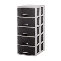 Cómoda Organizadora Polinplast Modelo #5 Marrón Beige de Plástico