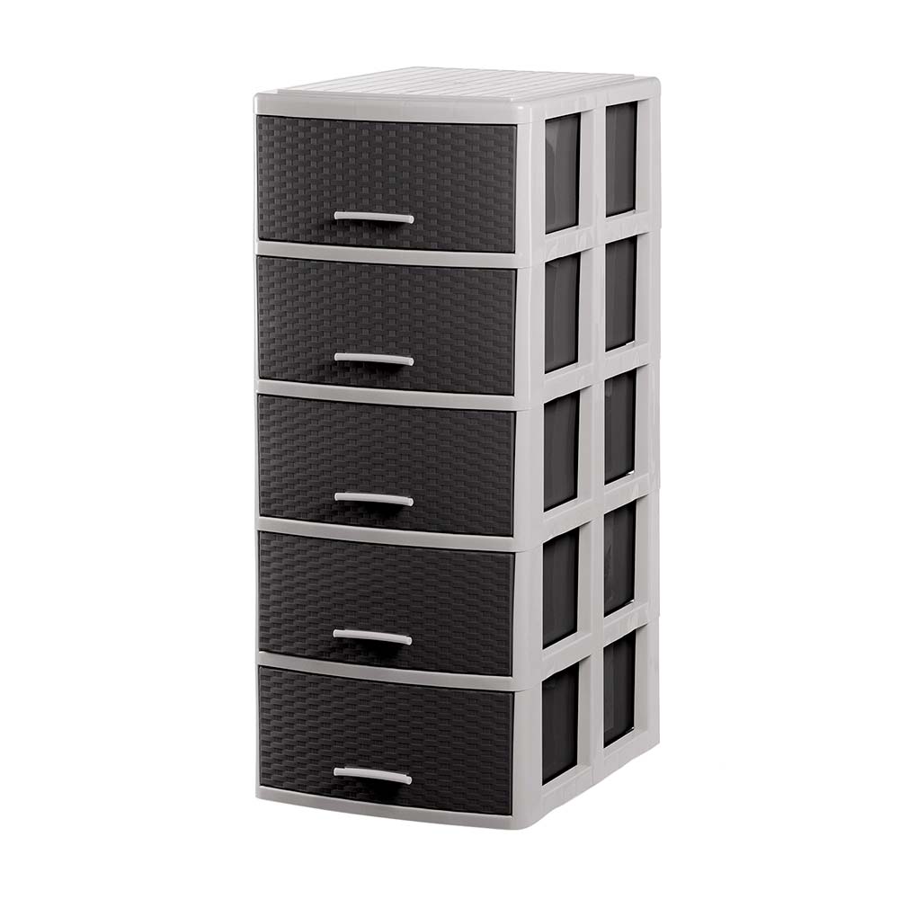 Cómoda Organizadora Polinplast Modelo #5 Marrón Beige de Plástico