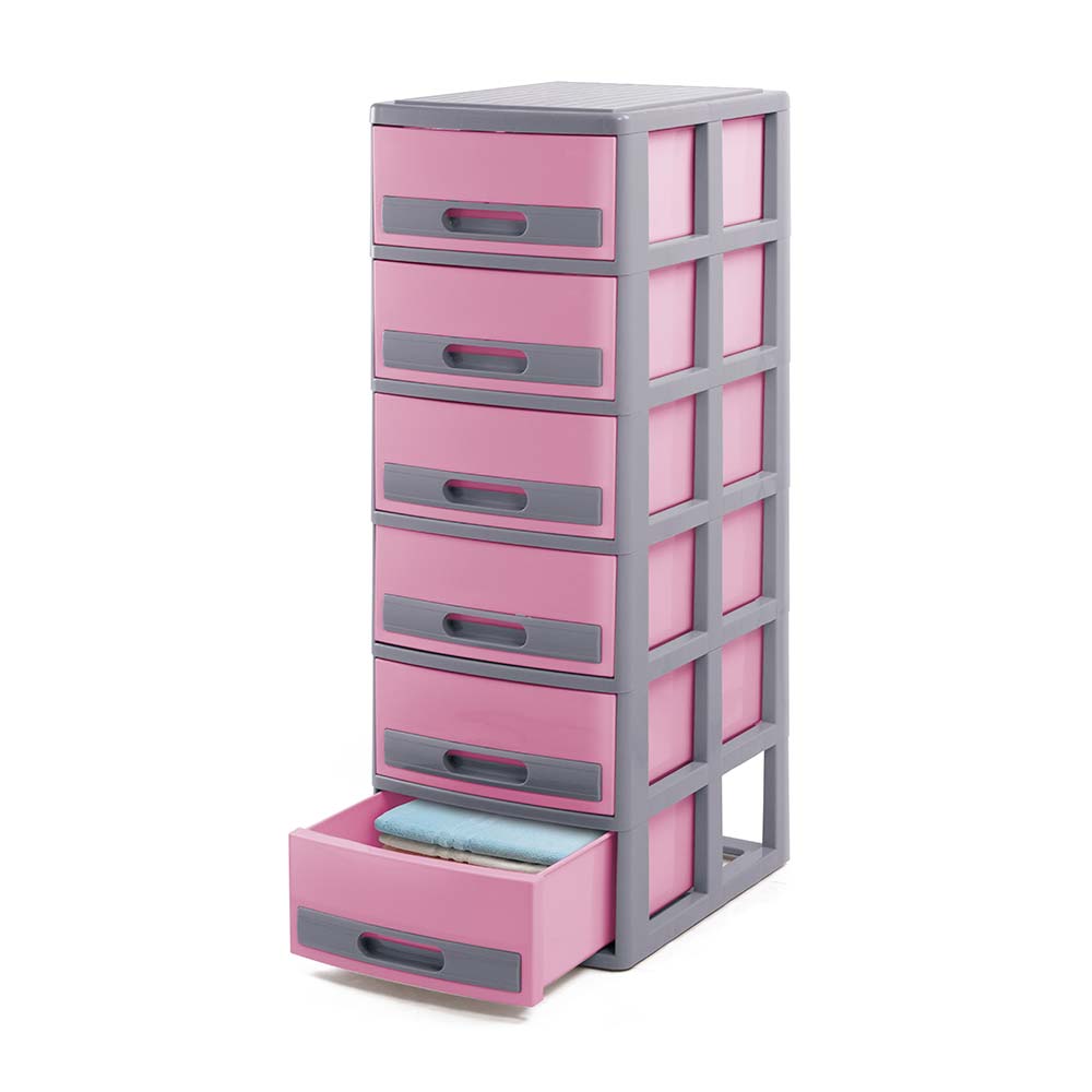 Cómoda Organizadora Polinplast Gris Rosado #6