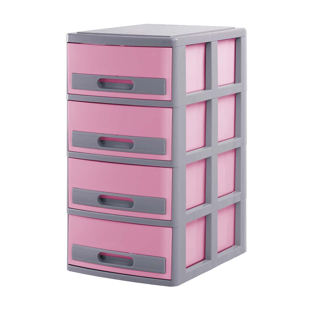 Cómoda Organizadora Polinplast Gris Rosado #4