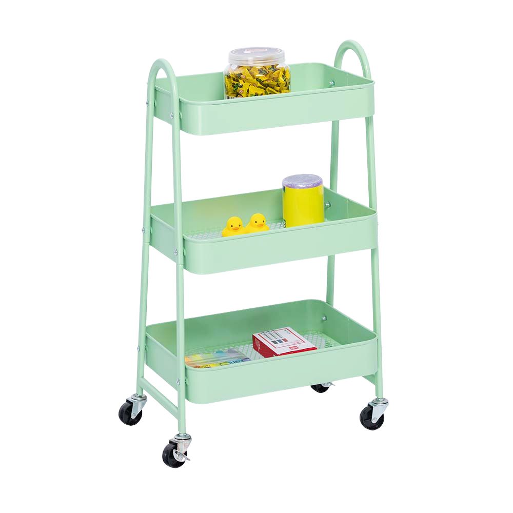 Carrito organizador de metal Menta Orange